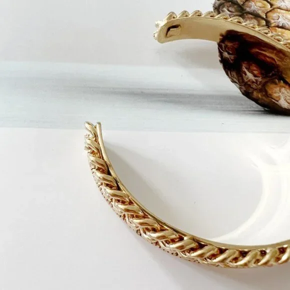 Dannijo Gold Chain Cuff Bracelet - Picture 3 of 4